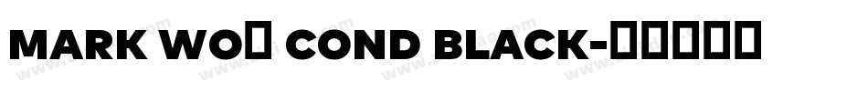 Mark W01 Cond Black字体转换